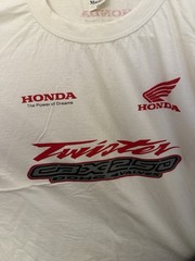 Mariela’s Honda Twister CBX250 Graphic Logo Long Sleeve White T-Shirt G – Brazil