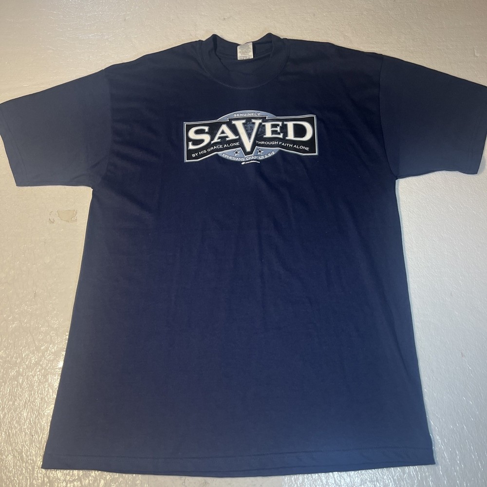 Vintage Religious Jesus Christian Shirt SAVED XL￼