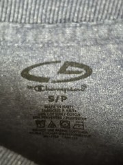 Champion Long Sleeve Dark Blue T-Shirt, Basic, Conventional