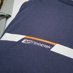 Vintage Y2K REEBOK Embroidered Logo Navy Blue T-shirt Men’s Size Large
