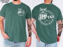 Funny Dad Tax Shirt Raccoon Front Back Fathers Day Gift Tee