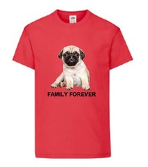 Pug Dog Family Forever Pet Novelty T Shirt Various Colours And Sizes