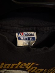 VINTAGE HARLEY DAVIDSON FADED BLACK TEARING UP THE COMPETITION T SHIRT 1980s