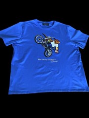 Men’s Eternity BC/AD Bike Life Rebel Bear Motocross Blue Street Wear T Shirt 3XL