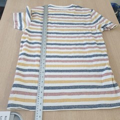 FatFace T Shirt Mens Medium Multicoloured Stripe Print Soft Feel Relaxed Coastal