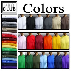 1 New Pro Club S-3XL Heavy Weight T-Shirt Plain Tee Pro Club Color Blank 1PC