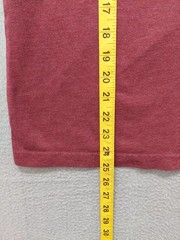 Izod Saltwater Men T Shirt M Oxblood Long Sleeve Crew Neck Button Logo Casual