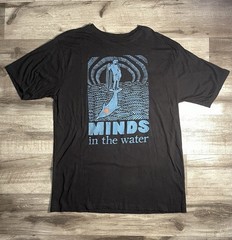 NWOT Minds in the Water T-Shirt Black XXL Organic Cotton Surfer Dolphin Eco