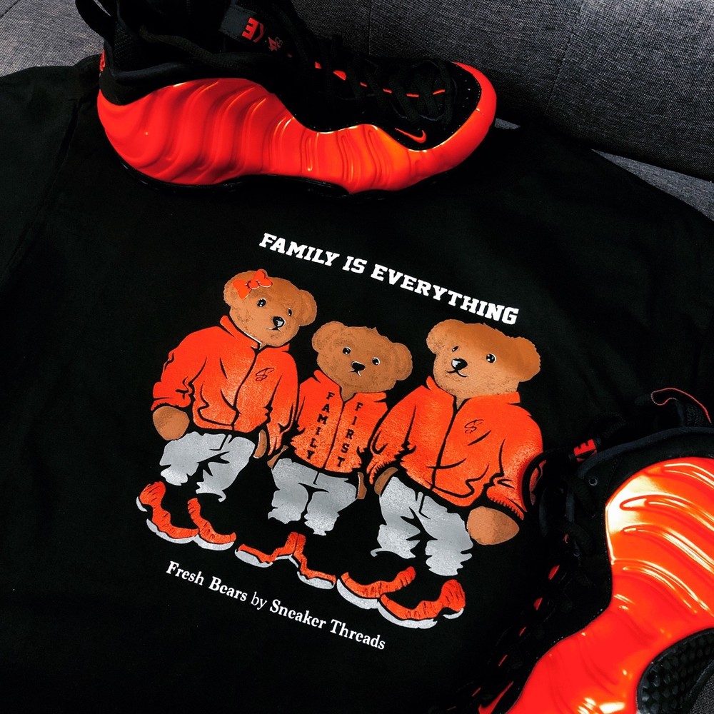 Shirt Match Foamposite Habanero Red Foam – Foam Family Tee