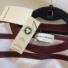 These Glory Days Scandinavia Striped T Shirt | Modern Classic | Burgundy White |