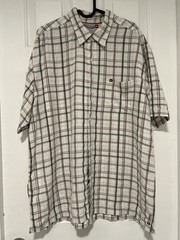 Quiksilver Thrashed Surf Plaid shirt Y2K Distresses Grey vintage 90s XL/TG