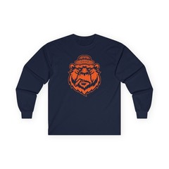 Long Sleeve Gangster Bear From Chicago Tee, Chicago Football T-Shirt