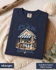 Clam Shack Shirt, Comfort Colors Coastal Tee, New England Beach Town Gift