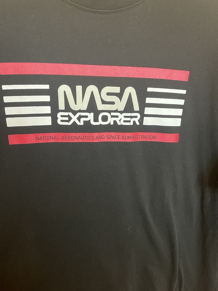 NASA Explorer T-Shirt Adult Large Black
