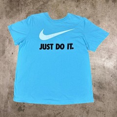 The Nike Tee Just Do It Swoosh Logo T-Shirt Short Sleeve Tee Blue Mens Size XL