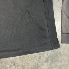 Nike T Shirt Mens Large Black Sun Fade Long Sleeve Mock Neck Distressed Preowned
