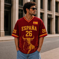 Personalized Spain Soccer Jersey, Custom España Football Shirt