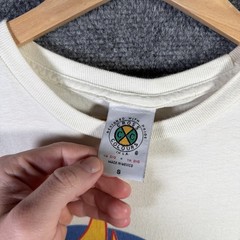 Vintage Cross Colors Shirt Mens Small White 90s Black Culture USA Magic Johnson