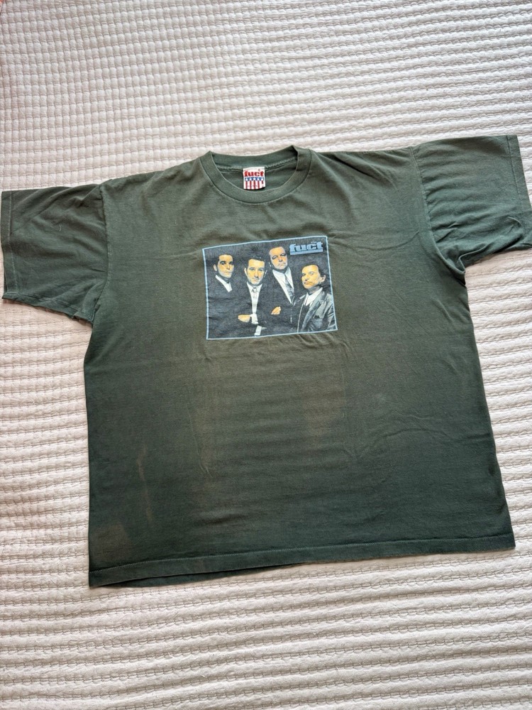 Vintage FUCT Goodfellas Skateboarding XL 90s Single Stitch Green Robert De Niro
