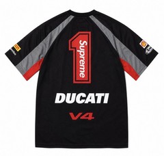 Supreme x Ducati Soccer Jersey Black 24SS Shirt Size Large Brand New SS24