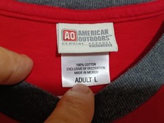 American Outdoors Genuine apparel Red Large T Shirt. Basketball Logo…