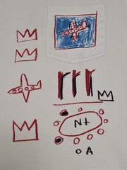 UT Uniqlo X Jean Michel Basquiat Artisan Sprz NY Pocket Tshirt SZ Medium