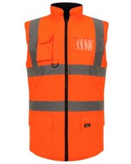 PADDED HIGH VISIBILITY REVERSIBLE BODY WARMER
