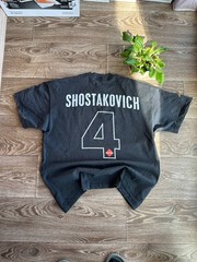 Shostakovich Dmitri Football USSR Vintage Rare T Shirt Mens Size L Black