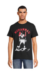 Muhammad Ali-T-Shirt-Black/Graphic Print-Short Sleeve-Boxing-Pick the Size-NEW