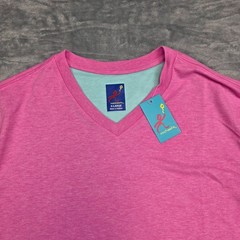 $55 New MICHAEL’S V-Neck SS Shirt Men XL X-LARGE Magenta Pink Cotton Poly Blend