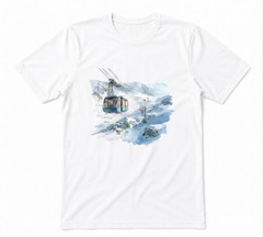 Ski Gondola Ski Cozy Mountain Après Ski Winter Gift Tee White T-shirt