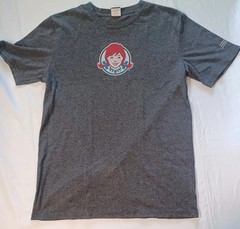 Wendy’s Uniform ‘Cut Nets Not Corners’ Employee Men’s Gray Medium T Shirt Barco