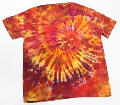 Tie Dye T-Shirt Adult XL Red Pyroclastic Lava Gildan Softstyle Short Sleeve