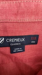 Cremieux Mens 100% Linen Long Sleeve Button Up Shirt Size XXL Red Collared Soft