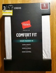 Hanes Premium Comfort Fit 3-pack Crews T-shirts Men’s Size S Small 34-36 White
