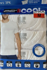NWT 3 Pack 32 Degrees Cool Short Sleeve Crew Neck Breathable TShirt White size M