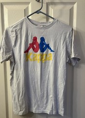 Kappa Brand T Shirt Authentic Logo Size Small Gray Preowned Great Condition
