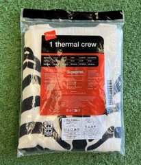 New Supreme Hanes Bones Thermal Crew FW25 White 1 Pack Size S/P Authentic Small