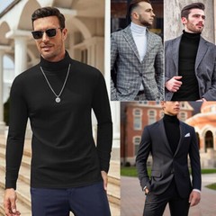 Men’s Thermal Turtleneck Shirts Long Sleeve Pullover Sweater Top Base Layer Warm