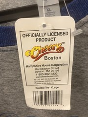 Cheers Bar TV show CBS vintage 3/4 sleeve t shirt men’s adult XL NWT NEW