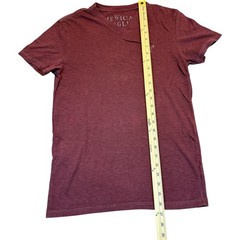 American Eagle Outfitters Men’s Size XS/P Red V-Neck Plain Shirt 100% Cotton