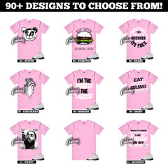 5 Medium Soft Pink White Black Foam Triple Sneaker T Shirt