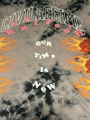 Civil Regime Men’s Short Sleeve Crew Neck Cotton Tie-Dye T-Shirt Black S