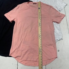 Jmierr 3 Pack White Black Pink Short Sleeve Cotton T-Shirt Mens Size M New