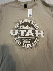 Utah Tee Shirt Salt Lake City, SLC, Great Salt Lake Beehive State EST. 1896