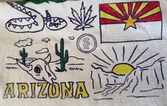 Select Cannabis Marijuana T-Shirt Size XXL 2XL Arizona Flag Cactus Elevated EUC