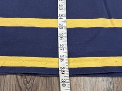 Polo Ralph Lauren Rugby Shirt Mens Large Navy Yellow Striped Pony Classic Fit