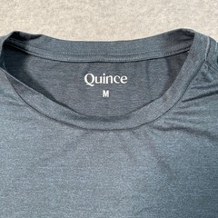 Quince Mens SS T Shirt Polyester Spandex Sz M Preppy Athleisure Eco Conscio