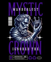 Shaka Wear Mystic Wanderlust T-Shirt: Black or White Streetwear