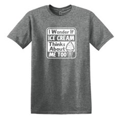I wonder if Ice Cream thinks about me too – Adult Unisex Soft T-shirt